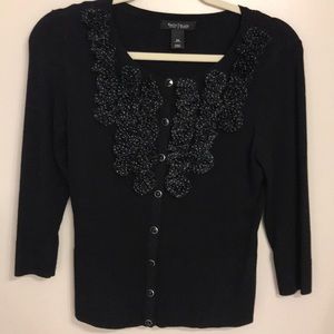 White House Black Market black dress sweater